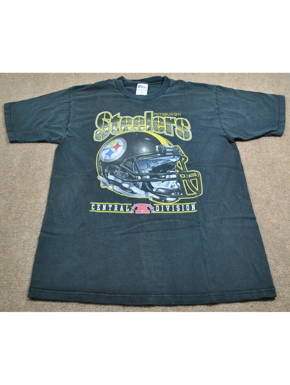 Pittsburgh Steelers 90s Vintage Pro Player Black NFL Football Shirt Large